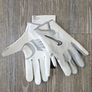 Nike Oregon Ducks Vapor Jet 7.0 Wings Logo RARE White Silver Football Gloves 2XL